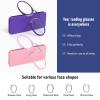 DXYXYO Mini Armless Reading Glasses Clip on Nose for Men Women 2 Pack Thin Compact Readers with Small Portable Case, 2.0 Pink and Purple view 2