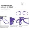 DXYXYO Mini Armless Reading Glasses Clip on Nose for Men Women 2 Pack Thin Compact Readers with Small Portable Case, 2.0 Pink and Purple view 3