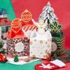 SOFPLATE 12Pcs 4 Styles House Gift Box Christmas Favor Boxes Small Red Green White Paper Box Holiday Goodie Wrapping Boxes for Packaging Present Candy Cookie Cupcake Birthday Party Favor Supplies view 4