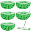 ABOOFAN 6 Pack Microfiber Mop Covers Machine Washable Pads Replacement Compatible with Various Mop Heads Secure Elastic Binding Lint-Resistant Cleaning view 1