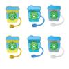 12pcs Bling Glitter Dog and Coffee Reusable Food Grade Silicone Straw Sleeve Caps, Suitable for Party Favors,Friends Gathering Stationery Birthday Party Favor, Soft Straw Covers for 10mm Straws view 1