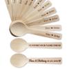 100 Pcs Custom Wooden Spoon Disposable Personalized 4 Inch Wood Small Spoons Cutlery for Dessert Ice Cream for Wedding Party Supplies Birchwood Biodegradable Compostable (Natural) view 1