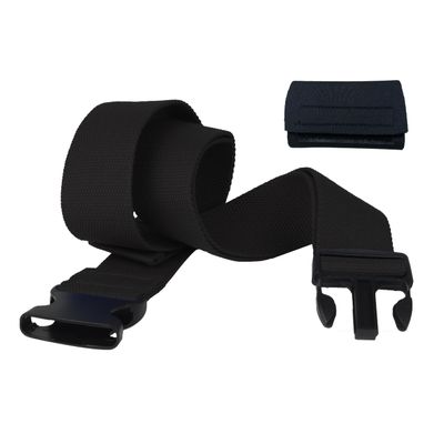 Homymusy 60 Inch Adjustable Gait Belts for Seniors - Comfortable Buckle Protect Cover Keep Belt Buckle Reaching the Waist,Supports up to 350 lbs(Black, 60INCH Quick Release Buckle)