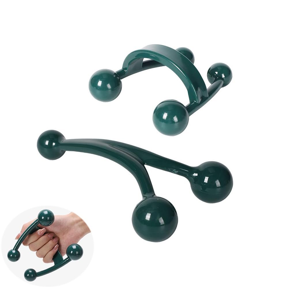 DeaHea 2 Pack Full Body Massager Portable Handheld Back Massager with 4 Legged Trigger Point Massage Tool for Back and Neck Massaging Muscle Knots Shoulder Relaxation Deep Tissue Pain Relief
