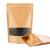 EIOFG Packaging 100PCS Kraft Paper Bags with Window(3.6" X 5.5"), Resealable Paper Bags for Food Storage, Stand Up Treat Bag Reusable for Candy, Cookie, Heat Seal Paper Bag for Small Business view 1