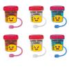 12pcs Bling Glitter Urine Test Bottle Reusable Food Grade Silicone Straw Sleeve Caps, Suitable for Party Favors,Friends Gathering Stationery Birthday Party Favor, Soft Straw Covers for 10mm Straws view 1