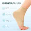 Achilles Tendon Heel Protector Compression Padded Sleeve Socks Premium Gel Heel Socks for Haglunds Bump, Bursitis, Tendonitis & Tenderness - 1 Pair - Beige - Regular Size view 3