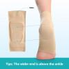 Achilles Tendon Heel Protector Compression Padded Sleeve Socks Premium Gel Heel Socks for Haglunds Bump, Bursitis, Tendonitis & Tenderness - 1 Pair - Beige - Regular Size view 4