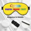 Custom Eye Masks for Sleep with Photo Image Picture Text Logo Adult Women Men Adjustable Elastic Strap Personalized Sleep Masks Cute Funny Customized Travel Sleep Mask Soft Yellow view 4