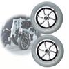 10in Solid Wheel Tyre Replacement Caster Wheel No Need to Inflate Wheelchair Wheels for Electric Front Wheelchair 2pcs Easy to Install(Gray) view 1