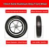 10in Solid Wheel Tyre Replacement Caster Wheel No Need to Inflate Wheelchair Wheels for Electric Front Wheelchair 2pcs Easy to Install(Gray) view 2