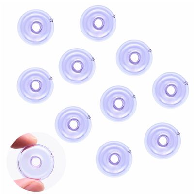 10 Pcs Multi-Color Coloured glaze Aromatherapy Pendant Bottle - Chinese Safety Buckle for Essential Oils Perfume - Necklace Pendant Vials (Purple)