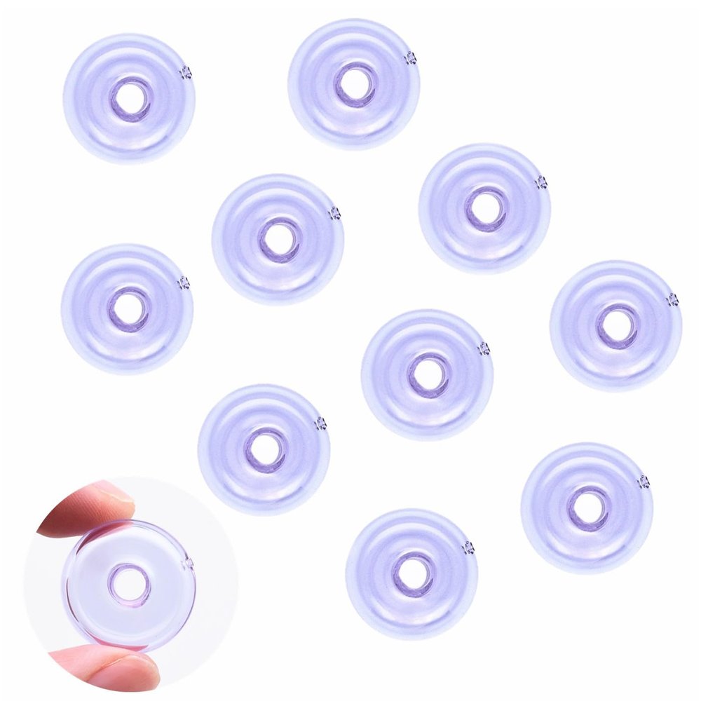 10 Pcs Multi-Color Coloured glaze Aromatherapy Pendant Bottle - Chinese Safety Buckle for Essential Oils Perfume - Necklace Pendant Vials (Purple)