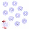 10 Pcs Multi-Color Coloured glaze Aromatherapy Pendant Bottle - Chinese Safety Buckle for Essential Oils Perfume - Necklace Pendant Vials (Purple) view 1