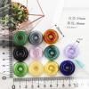 10 Pcs Multi-Color Coloured glaze Aromatherapy Pendant Bottle - Chinese Safety Buckle for Essential Oils Perfume - Necklace Pendant Vials (Purple) view 4