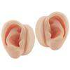 2Pcs Silicone Ear Model- Left and Right Soft Flexible Fake Ear Simulation Artificial Ear Display Model for Shop Window Display, Jewelry Earring Display, and Impression Taking Practice view 1