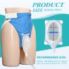 Urine Collection Bag Condom Catheters for Men Reusable Portable Wearable Urinary Drainage with 2 Urine Catheter Bag System (Blue-Elderly Men) view 2