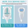 Urine Collection Bag Condom Catheters for Men Reusable Portable Wearable Urinary Drainage with 2 Urine Catheter Bag System (Blue-Elderly Men) view 3