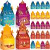 Bolsome 24Pack Happy Diwali Party Favor Boxes Rangoli Lantern Diya Pattern Treat Boxes Diwali Party GoodieGable Boxes for Indian Festival of Lights Party Decorations view 1