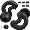 RelaxCharm Ear Plugs for Sleeping Up to NRR24dB-Ultra Soft, Reusable Silicone Earplugs for Sleep Snoring, Side Sleepers-10 Ear Tips in XS/S/M/L/Double Layer- Cool Black view 1