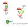10 Pcs Multi-Color Coloured glaze Aromatherapy Pendant Bottle - Chinese Safety Buckle for Essential Oils Perfume - Necklace Pendant Vials (Green) view 2