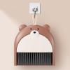 KFANMZHUD Desktop broom, small broom, with dustpan set, keyboard cleaning brush, desktop clutter cleaning brush, Brown view 1