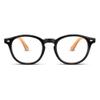 2SeeLife Small Round Bamboo Reading Glasses for Men & Women  NarrowMedium Fit, Durable & Sturdy Frame, Premium Readers, Black, +2.25 view 1