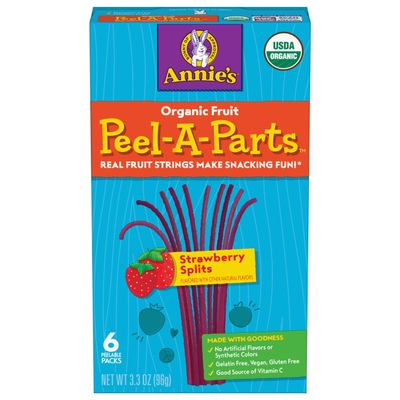 A.nnie's Homegrown Strawberry Peel-A-Parts Fruit Snack 3.3 oz (Pack of 8)
