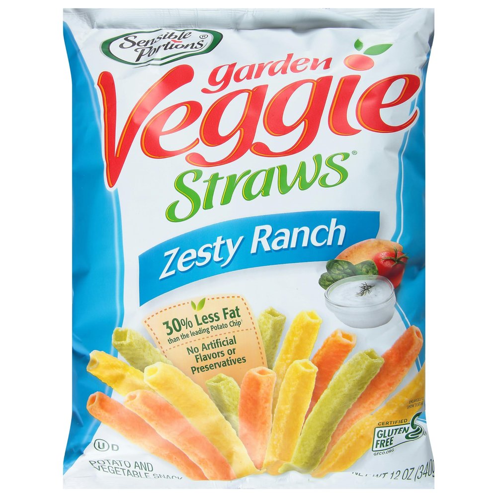 NineLife Basics S.ensible Portions Veggie Chips Zesty Ranch 12 oz (Pack of 8)