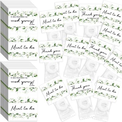 Humyoun 200 Pcs Wedding Party Favors Mint to Be Mints Candy Favor Stickers Individually Wrapped Mint Toppers Wedding Gifts Tags Decoration for Guests