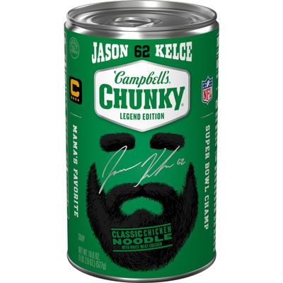Campbells Chunky Soup, Classic Chicken Noodle Soup Kelce Legend Edition, 18.6 oz Can