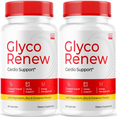 (2 Pack) Glyco Renew Capsules - Official GlycoRenew Advanced Premium Pills Supplement Support - Maximum Strength, All Natural Formula for Overall Health & Wellness Reviews, 120 Capsules for 2 Months