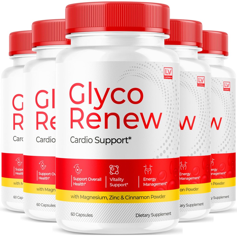 (5 Pack) Glyco Renew Capsules - Official GlycoRenew Advanced Premium Pills Supplement Support - Maximum Strength, All Natural Formula for Overall Health & Wellness Reviews, 300 Capsules for 5 Months