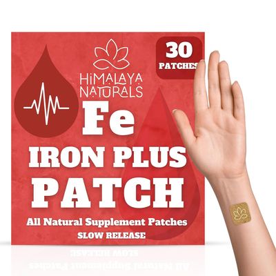Himalaya Naturals Fe Iron Strength Topical Patch - Transdermal Iron Plus Patch for Deficiency Support, Blood Levels, Energy, and Enhances Vitality - 30 Patches