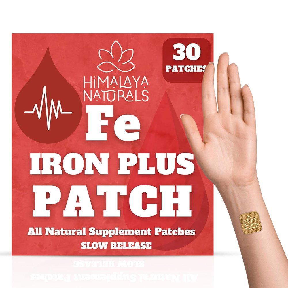 Himalaya Naturals Fe Iron Strength Topical Patch - Transdermal Iron Plus Patch for Deficiency Support, Blood Levels, Energy, and Enhances Vitality - 30 Patches