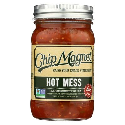 Chip Magnet Salsa - Hot Mess - Classic Chunky Salsa - Hot - Case Of 4-16 Oz Jars