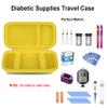 Elonbo Diabetic Supplies Travel Case, Diabetic Supply Organizer Bag, Glucose Meter Storage Case, Insulin Pen Carrying Case for Glucose Monitor, Blood Sugar Test Strips, Lancets, Syringe, Yellow view 2