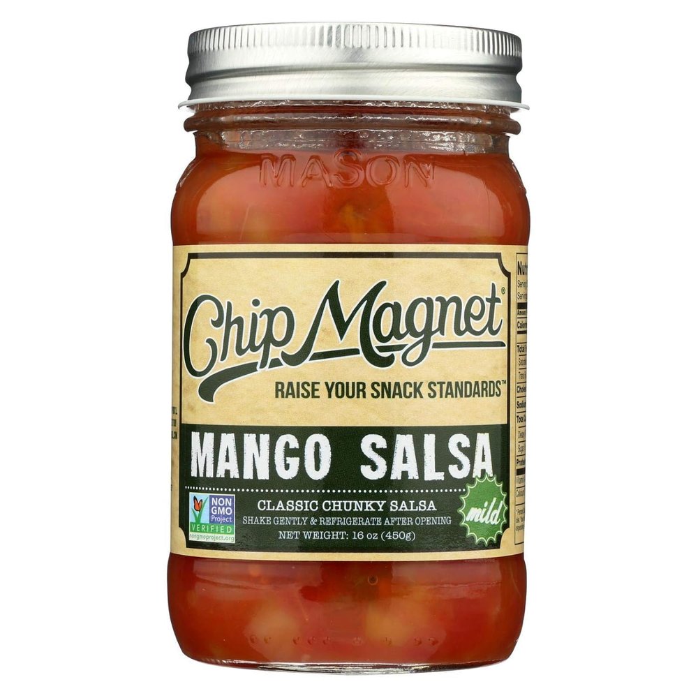 Chip Magnet Salsa - Mango Salsa - Classic Chunky Salsa - Mild - Case Of 4-16 Oz Jars