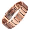 MagEnergy Copper Bracelet for Men, 3-Row Magnet Design, Ultra Strength Magnetic Bracelet 99.99% Pure Copper Wristband Adjustable Jewelry Gift with Sizing Tool(Copper & Black Patina)