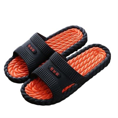 HONGFSM Shower Shoes Quick Drying Anti-Slip Bathroom Slippers Men Women Massage Sandals Home Outdoor Indoor Couple Slippers Bath Pool Gym Casual Sandals(Orange,8.5/9)
