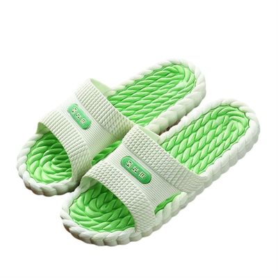 HONGFSM Comfort Shower Shoes Non Slip Quick Drying Bathroom Slippers Women Men Massage Sandals Home Couple Slippers for Living Room, Pool, Beach, SPA, Public Showers, Indoor, Outdoor(Green,6.5/7)