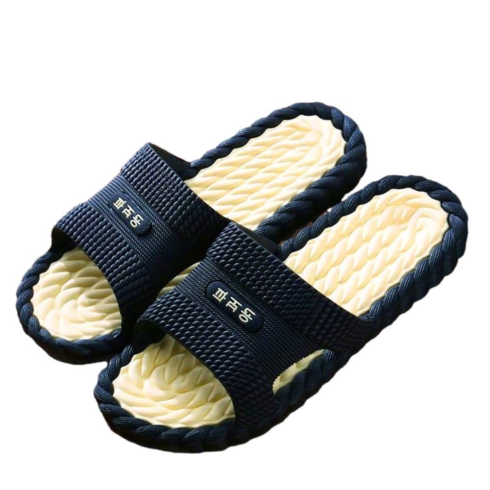 HONGFSM Comfort Shower Shoes Non Slip Quick Drying Bathroom Slippers Women Men Massage Sandals Home Couple Slippers for Living Room, Pool, Beach, SPA, Public Showers, Indoor, Outdoor(Apricot,8.5/9)