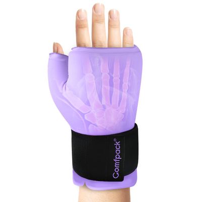 Comfpack Hand Ice Pack Glove for Arthritis, Thumb Wrist Ice Pack Wrap for Carpal Tunnel, Reusable Gel Hot Cold Therapy Pain Relief for Tenosynovitis, Swelling, Surgery, Tendonitis