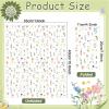 100Pcs Wildflower Napkins Party Decorations Disposable Floral Cocktail Napkins Butterfly Decorative Paper Flower Napkins Guest Bathroom Hand Towels for Wedding Bridal Baby Shower Birthday Tea Party view 2