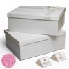 2 Pack Large Gift Boxes with Lids for Presents, 13"x10"x5" White Gift Wrap Boxes, Foldable Box for Gifts, Sturdy Present Box for Birthdays, Anniversaries, Festivals or Special Celebration view 1