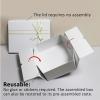 2 Pack Large Gift Boxes with Lids for Presents, 13"x10"x5" White Gift Wrap Boxes, Foldable Box for Gifts, Sturdy Present Box for Birthdays, Anniversaries, Festivals or Special Celebration view 3