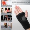 1 Pair Wrist Brace for Carpal Tunnel with Metal Bar, Men Women Hand Wrist Support Brace, Adjustable Night Wrist Splints Guards for Endonitis Sprain Arthritis Relief (Black, Right & Left) (A) view 3