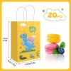 20Pcs Dinosaur Party Favor Bags with Handles, Cartoon Dinosaur Kraft Paper Gift Wrap Bags, Kids Goodie Treat Bags for Boys Girls Dinosaur Theme Birthday Baby Shower Party Supplies view 2