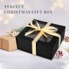 Black Gift Box with Window,7.5"x7.5"x3.1" Bridesmaid Boxe for Gift Giving,Birthday Gifts Boxes with Magnetic,Closure Lid Gift Boxe for Presents,Cute Box,Luxury for Gift Packaging,Gift Boxes for Wrapping Gifts view 4