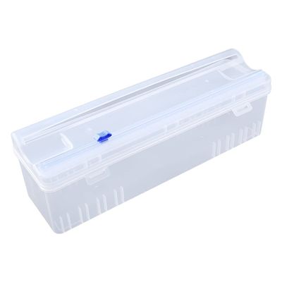 caralin Home Food Wrap Dispenser with Slide Cutter Cling Film Wrap Dispenser Plastic for p Cutter Storage Holder Kitchen Too, As Pic Shows